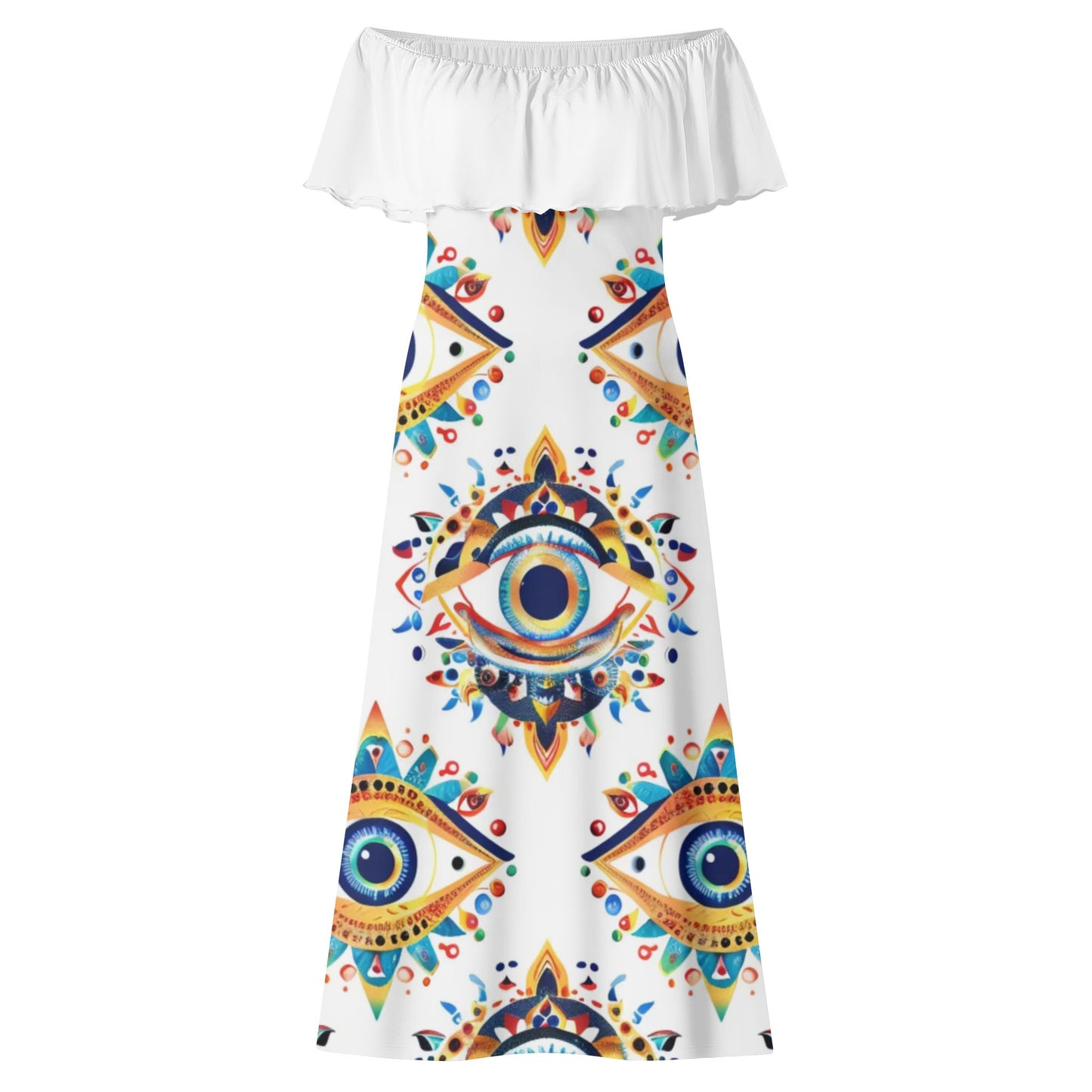 Womens Off The Shoulder Wrap Long Dress