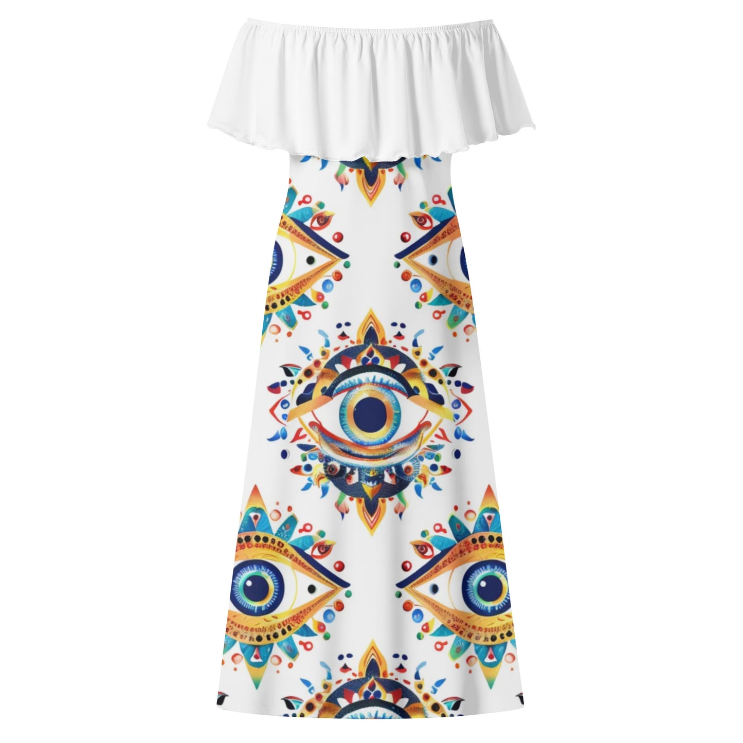Womens Off The Shoulder Wrap Long Dress