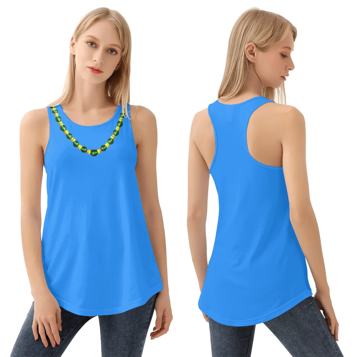 Yemaya Womens All Over Print Loose Tank Tops
