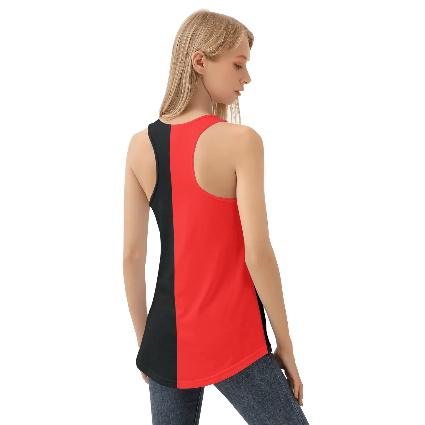Eshu Womens All Over Print Loose Tank Tops