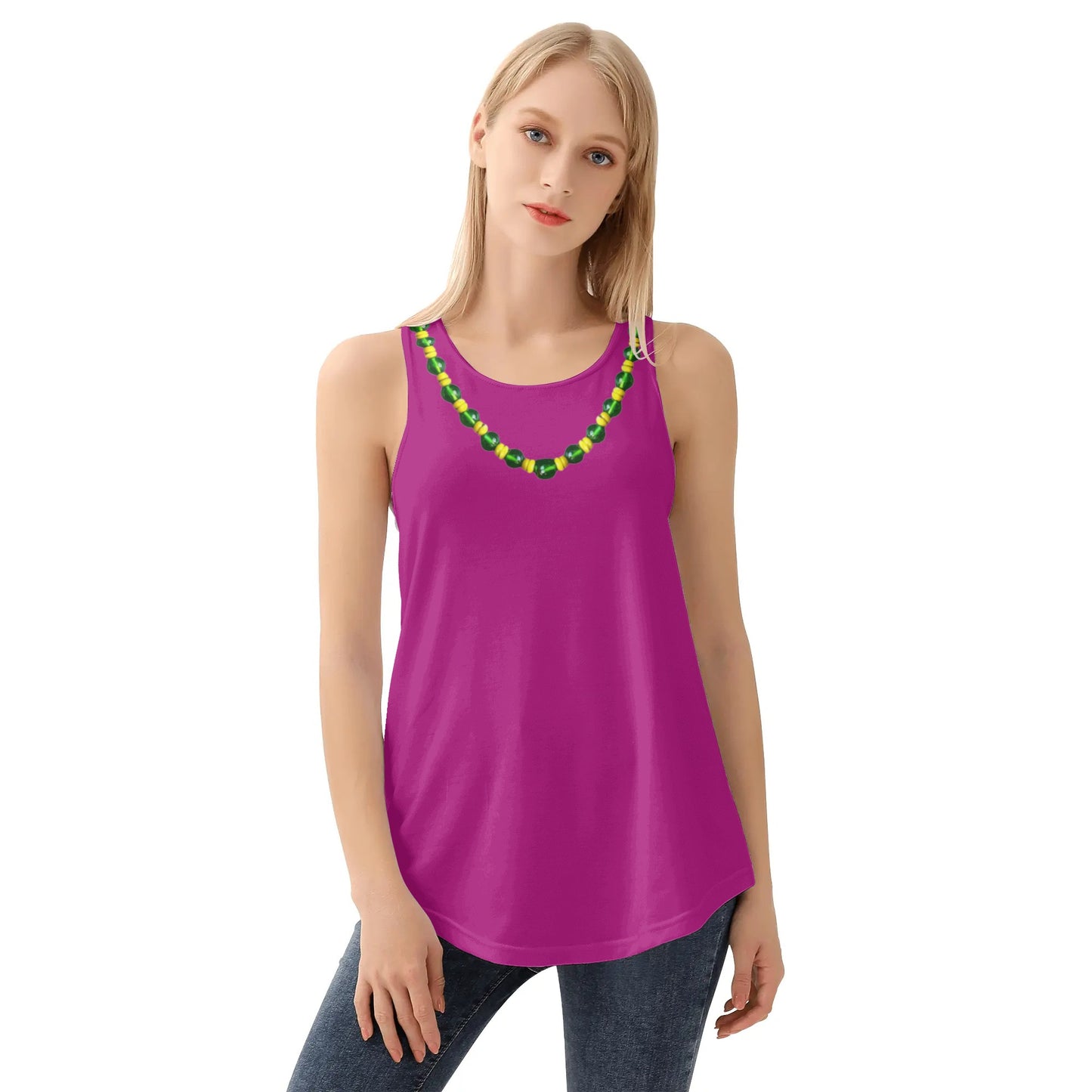 Oya Womens All Over Print Loose Tank Tops