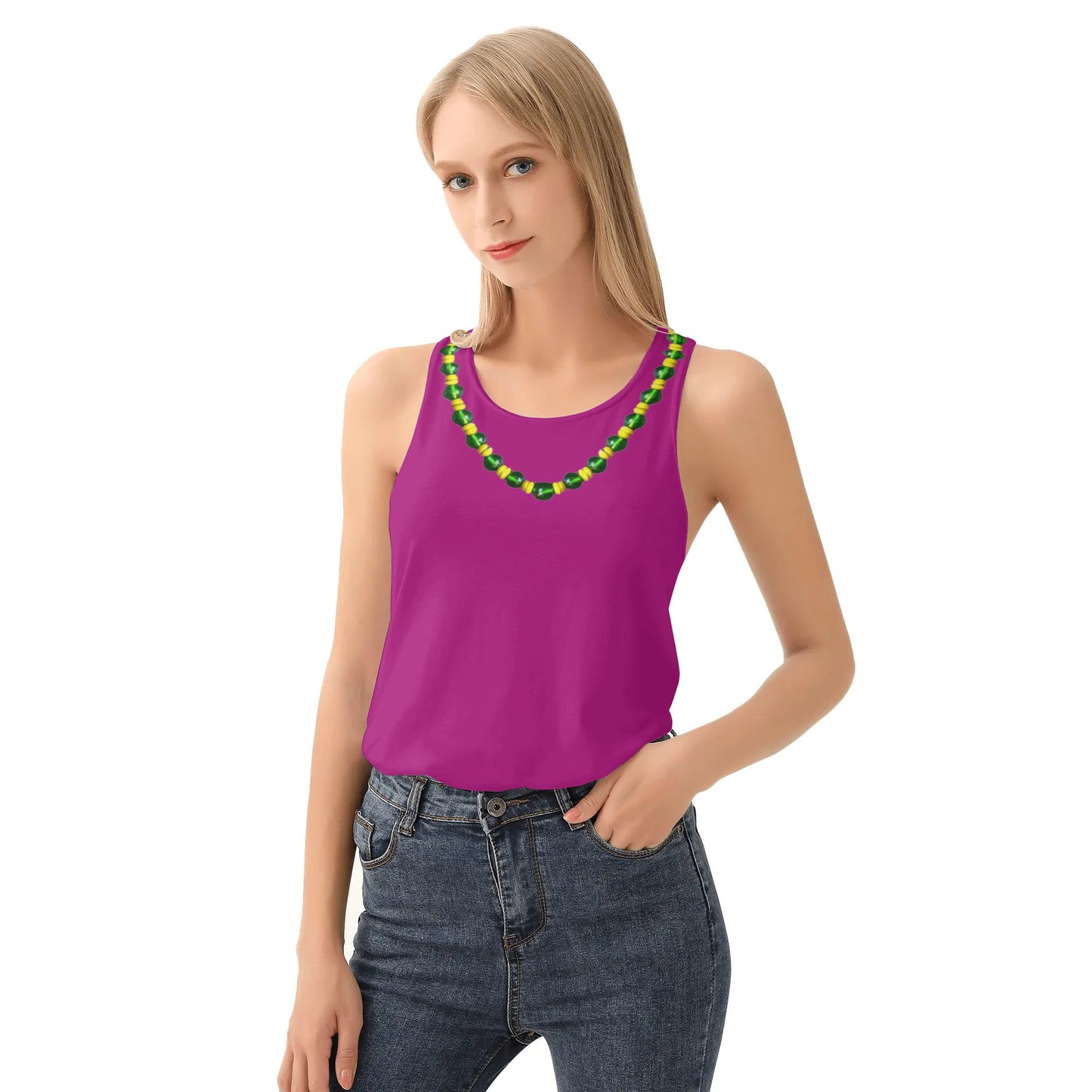 Oya Womens All Over Print Loose Tank Tops