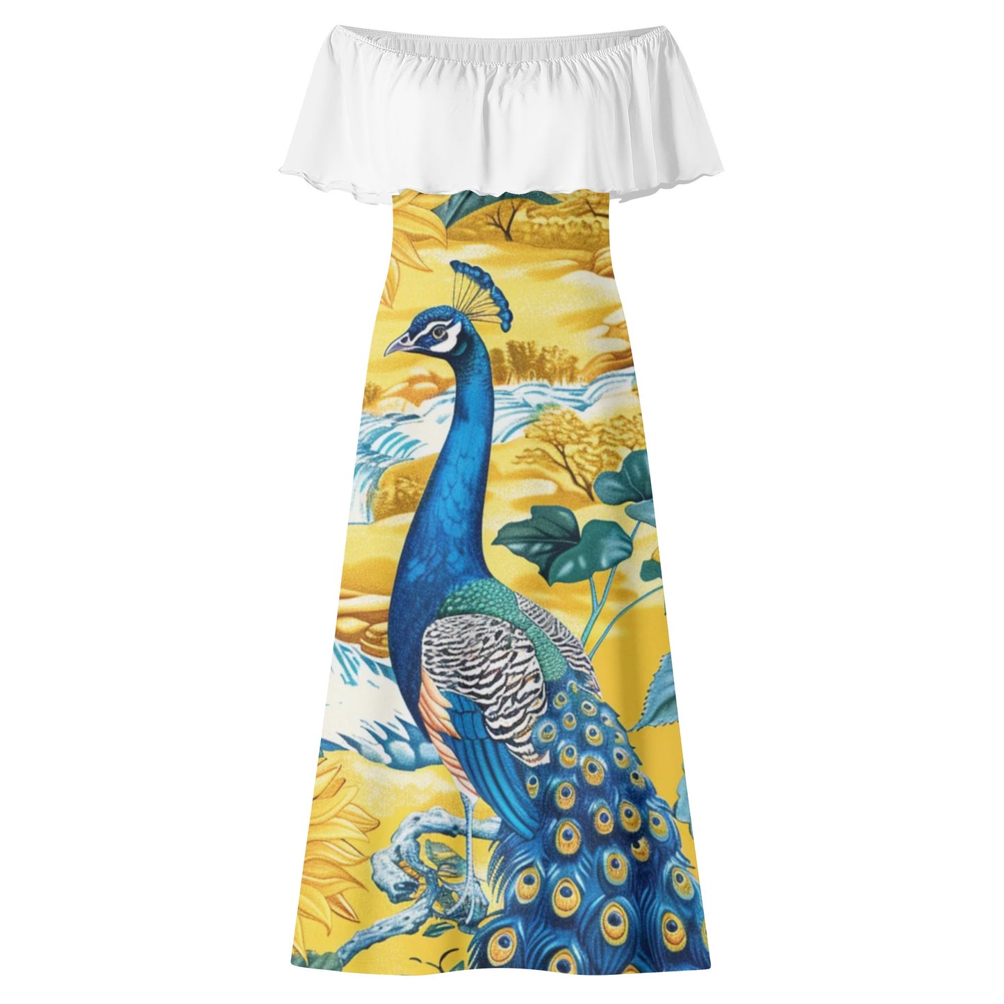 Oshun Womens Off The Shoulder Wrap Long Dress