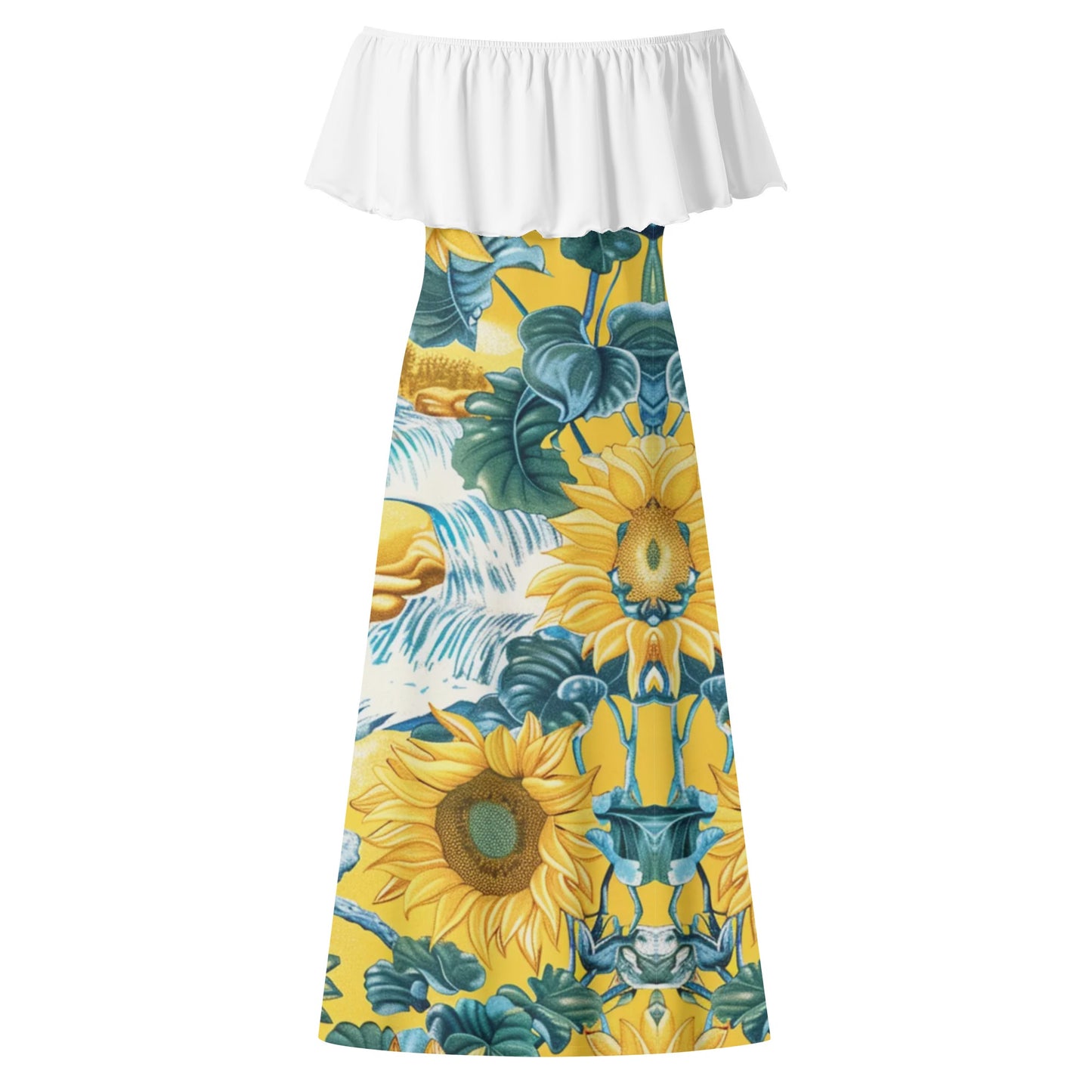 Oshun Womens Off The Shoulder Wrap Long Dress
