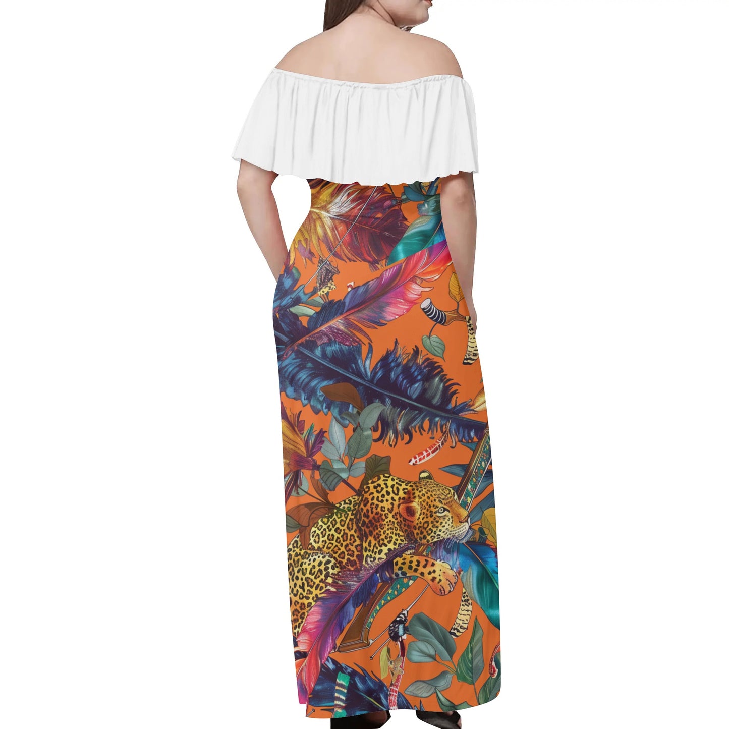 Ochosi Womens Off The Shoulder Wrap Long Dress