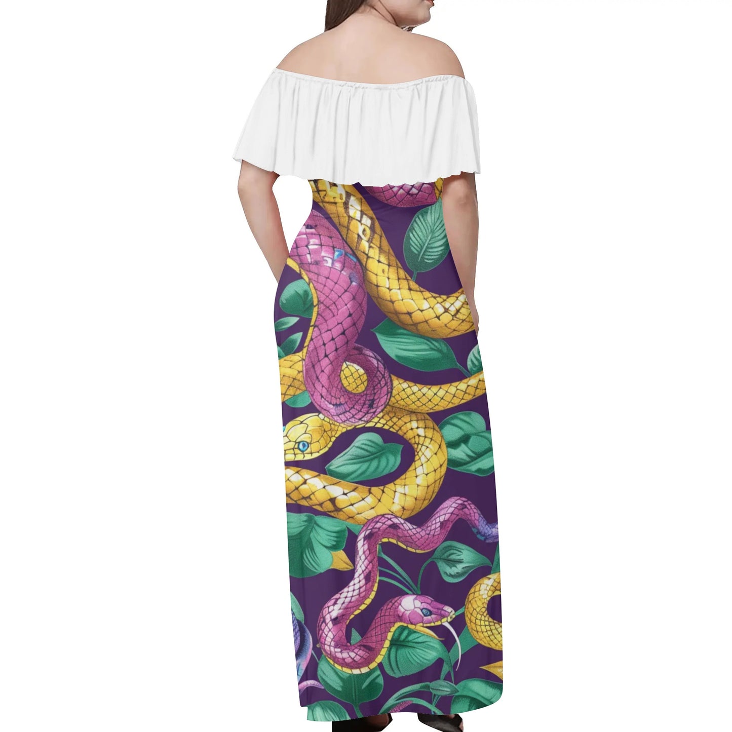 Santa Martha Womens Off The Shoulder Wrap Long Dress