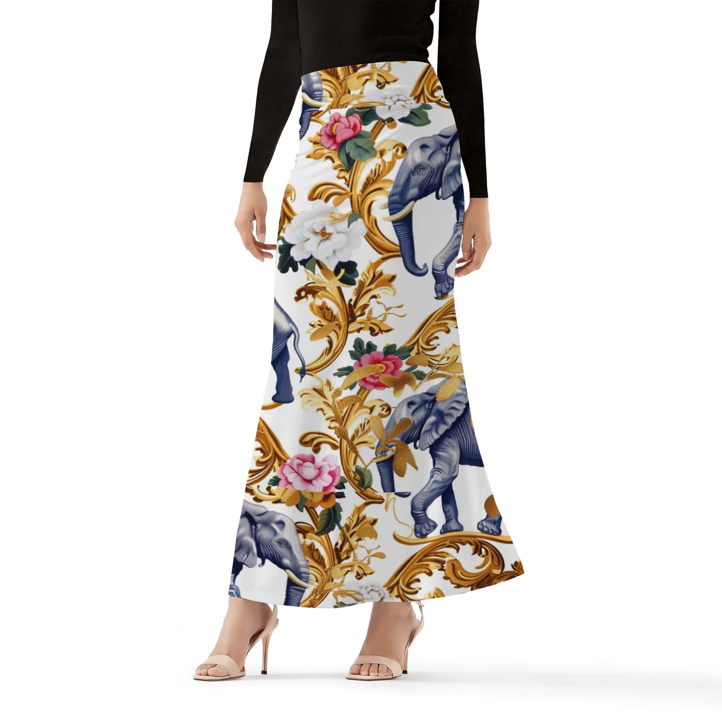 Womens Wrap Fishtail Long Skirt