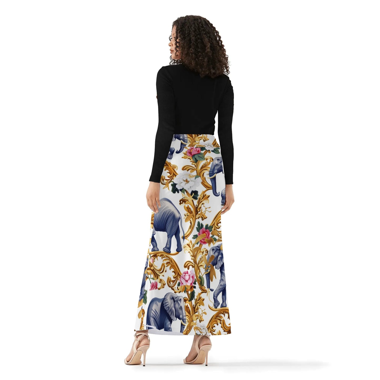 Womens Wrap Fishtail Long Skirt