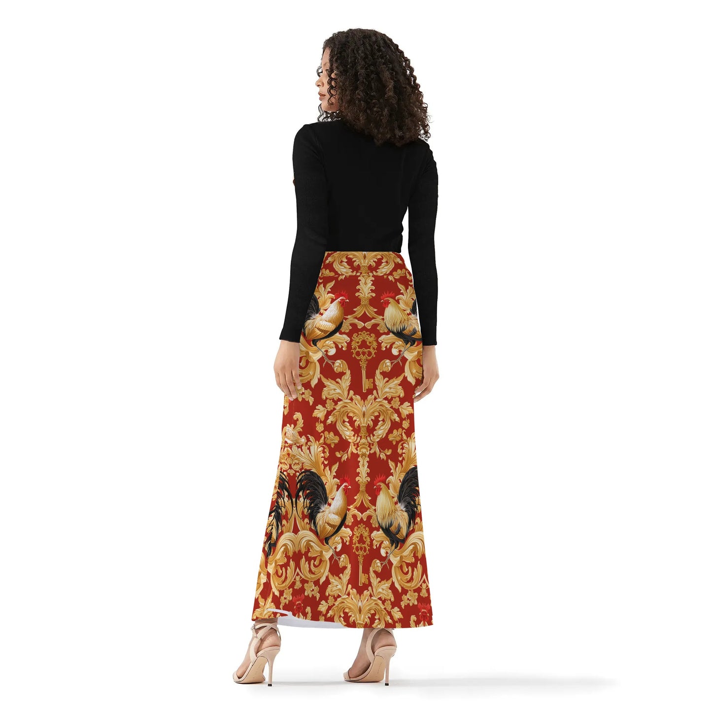 Eshu Womens Wrap Fishtail Long Skirt