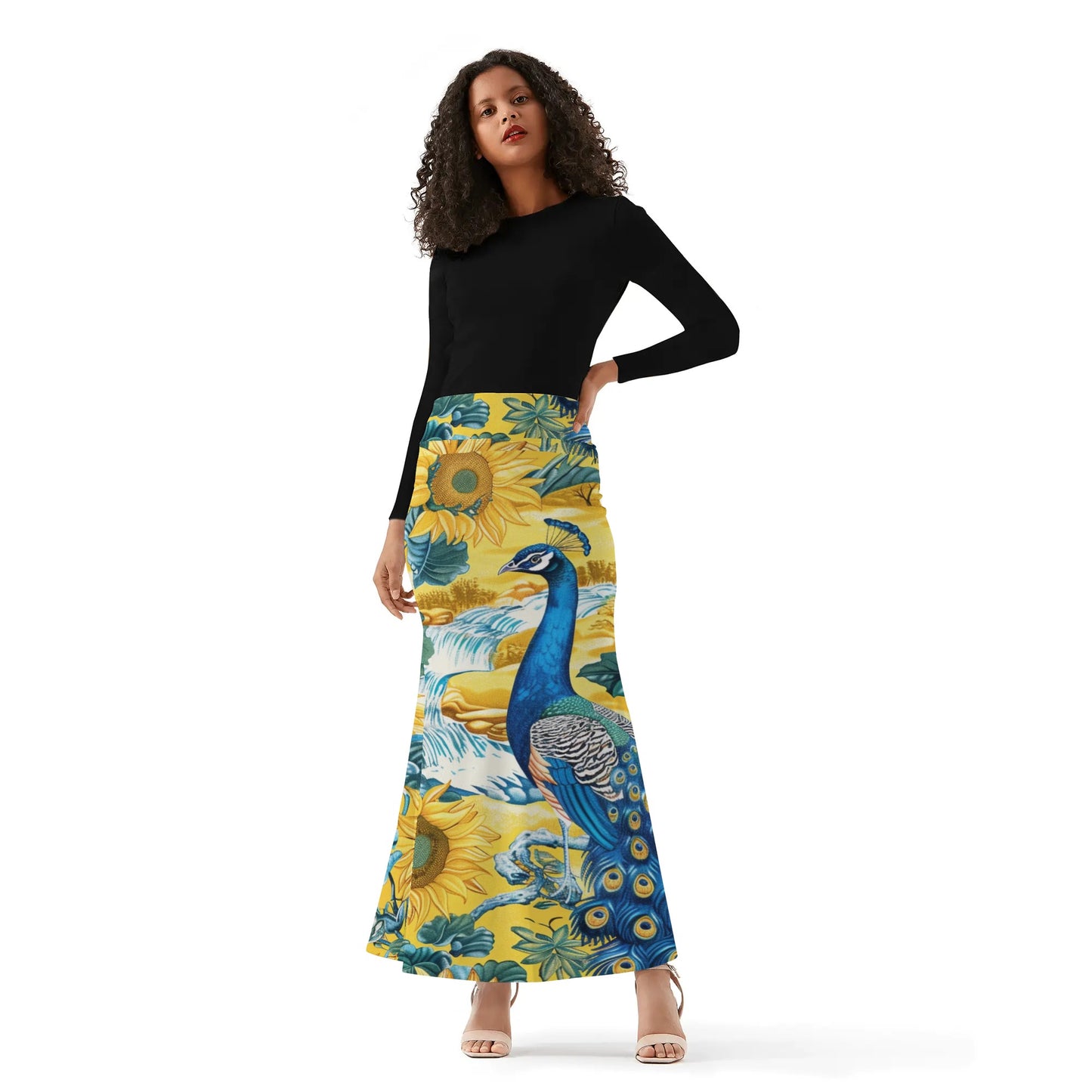 Oshun Womens Wrap Fishtail Long Skirt