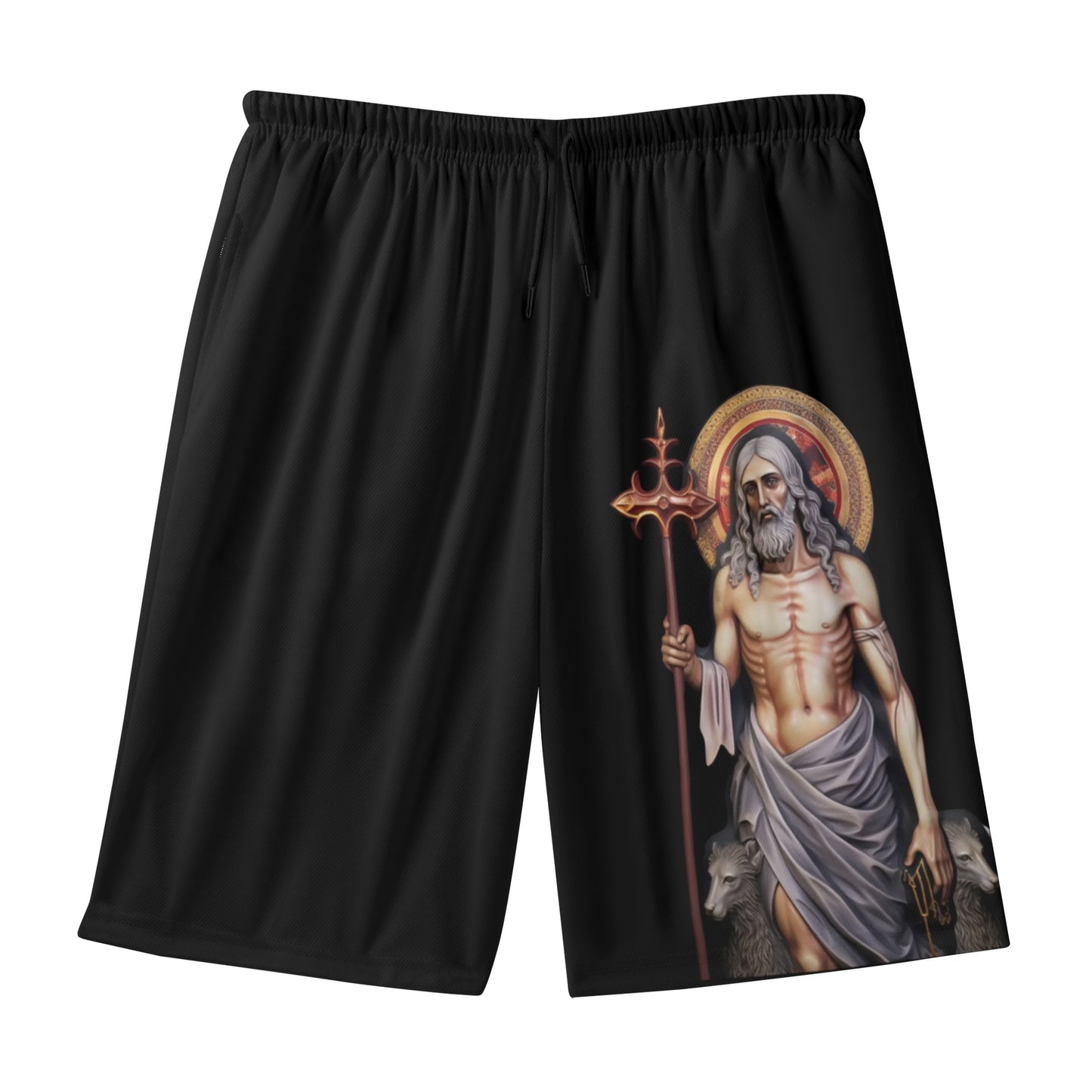 Saint Lazarus Mens Lightweight Hawaiian Beach Shorts