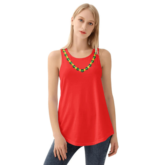 Shango Womens All Over Print Loose Tank Tops