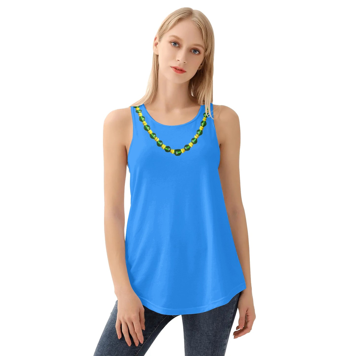 Yemaya Womens All Over Print Loose Tank Tops