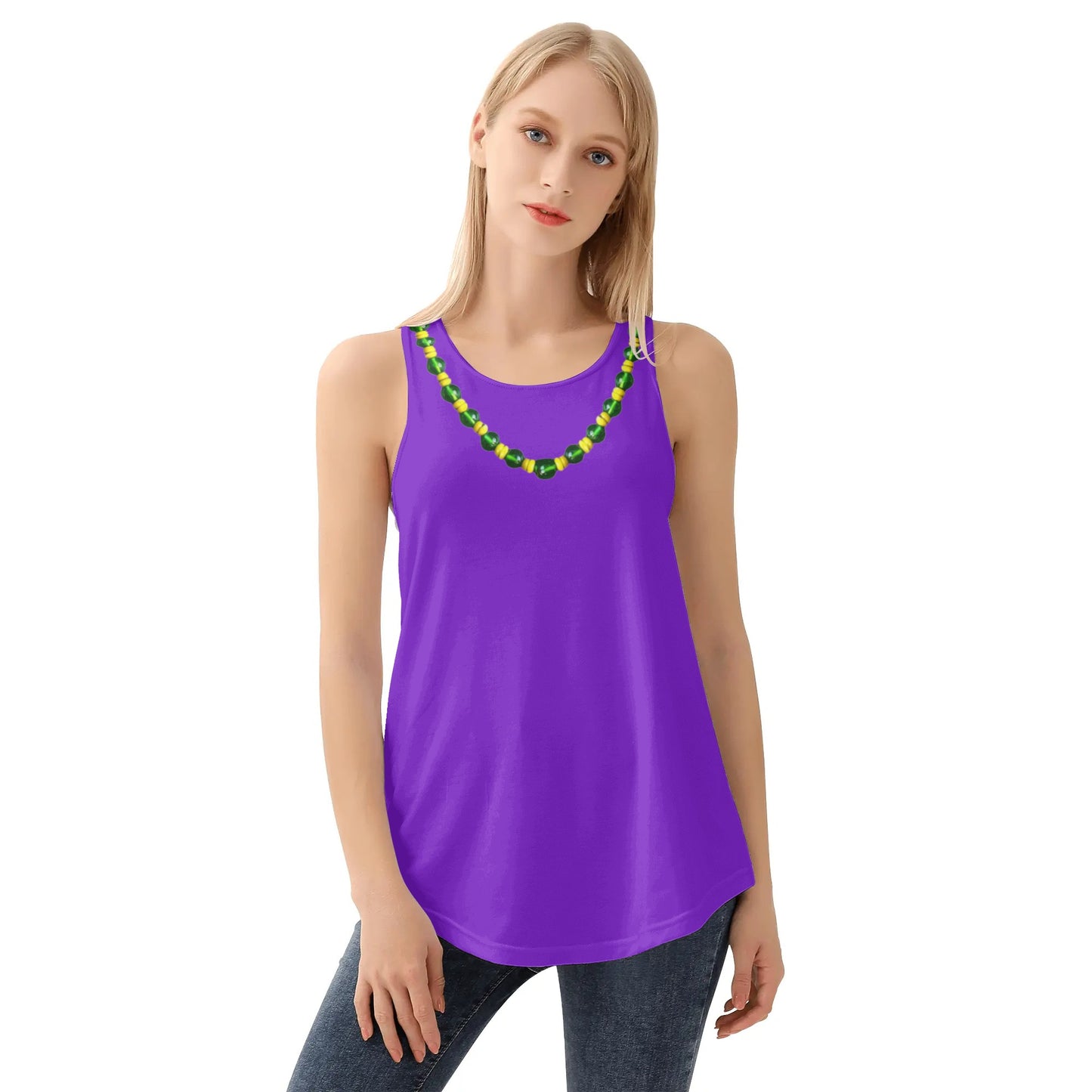 Babalu-Aye Womens All Over Print Loose Tank Tops