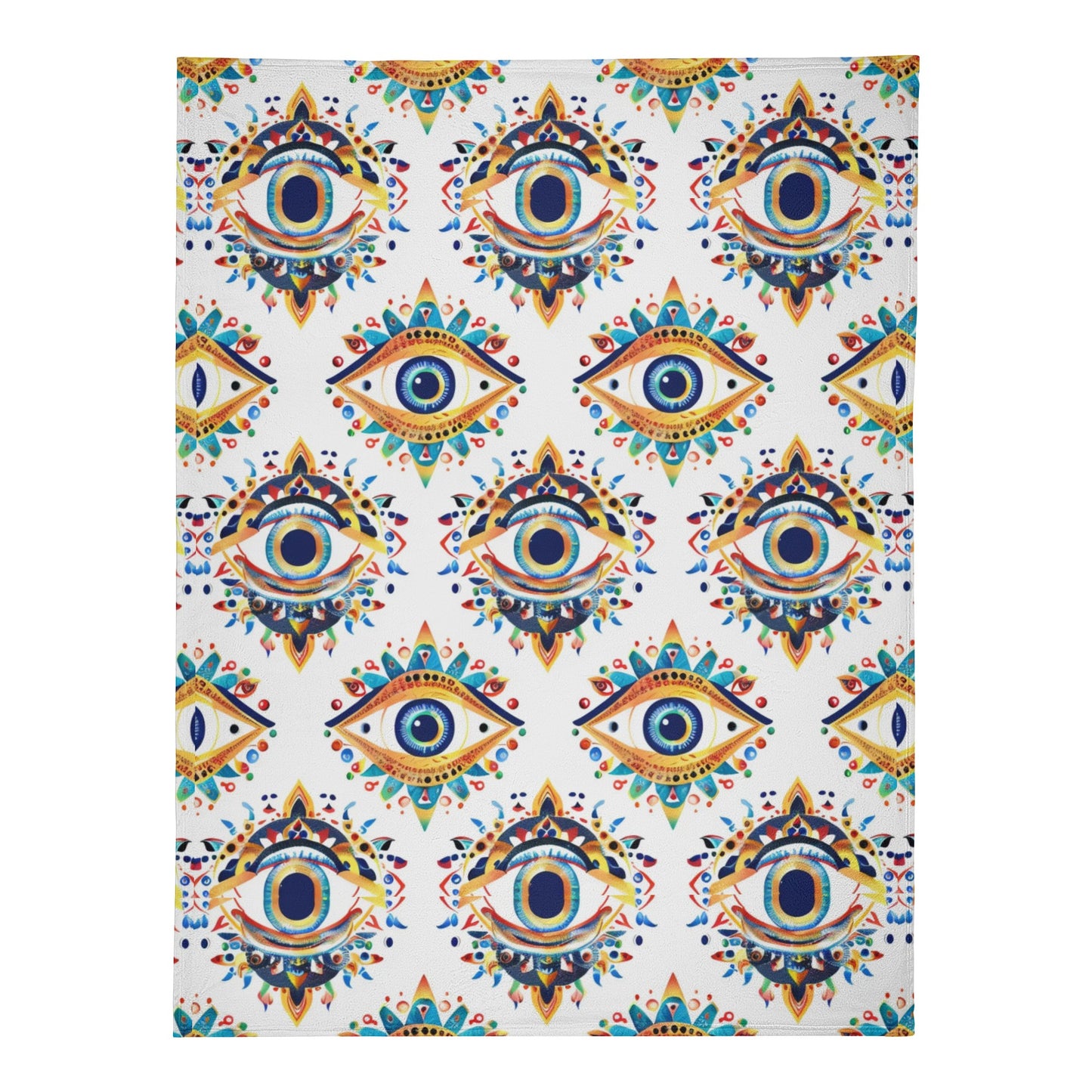 Evil Eye Soft Polyester Premium Fleece Blanket