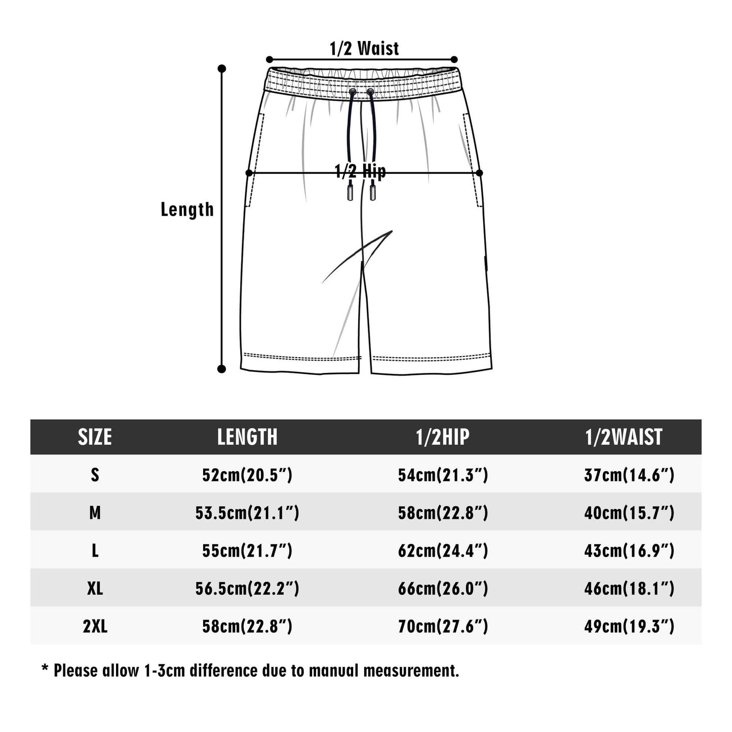 Saint Lazarus Mens Lightweight Hawaiian Beach Shorts